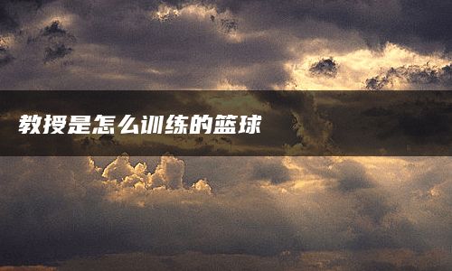 教授是怎么训练的篮球