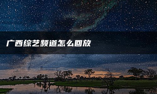 广西综艺频道怎么回放