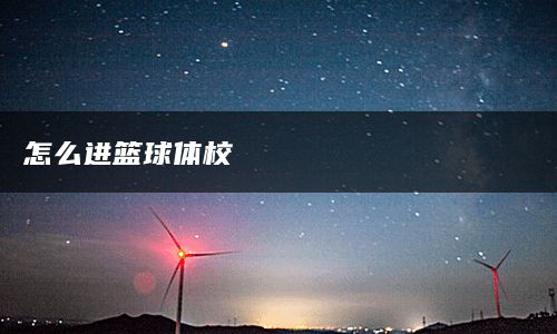 怎么进篮球体校