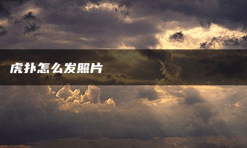 虎扑怎么发照片