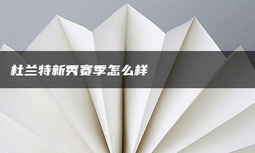 杜兰特新秀赛季怎么样