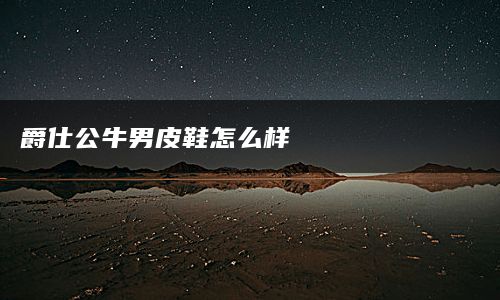 爵仕公牛男皮鞋怎么样