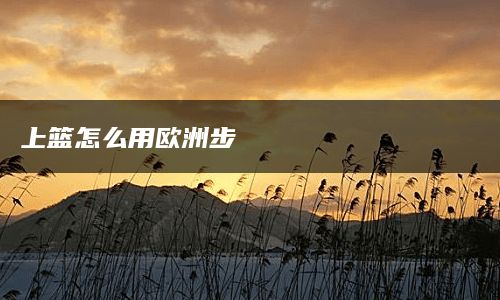 上篮怎么用欧洲步