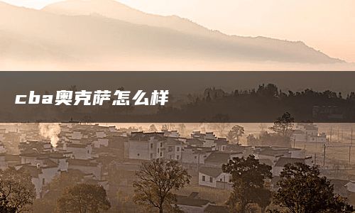 cba奥克萨怎么样