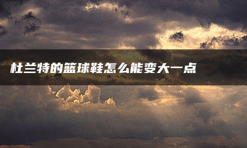 杜兰特的篮球鞋怎么能变大一点