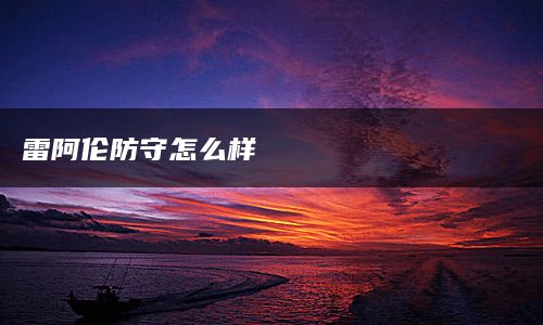 雷阿伦防守怎么样