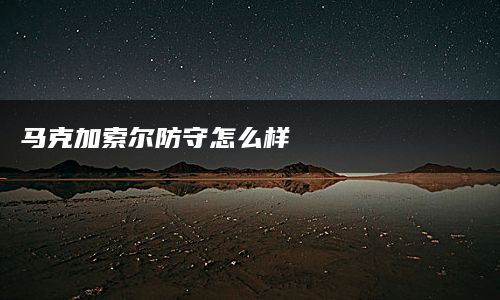 马克加索尔防守怎么样