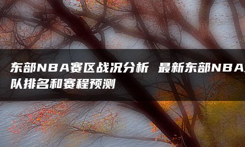 东部NBA赛区战况分析 最新东部NBA球队排名和赛程预测