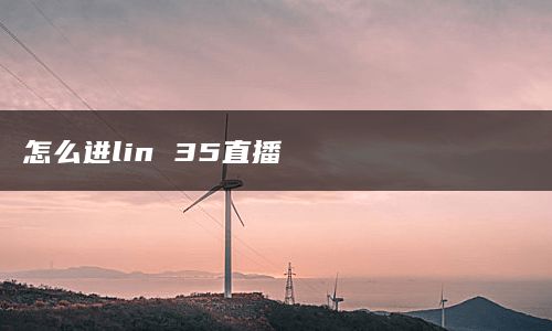 怎么进lin 35直播