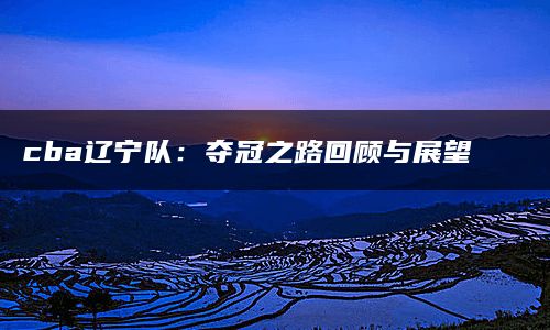 cba辽宁队：夺冠之路回顾与展望