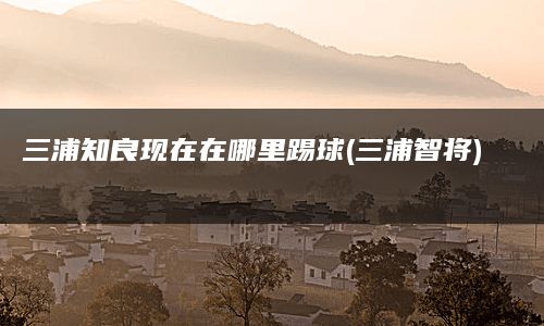 三浦知良现在在哪里踢球(三浦智将)