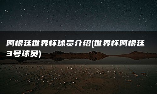 阿根廷世界杯球员介绍(世界杯阿根廷3号球员)