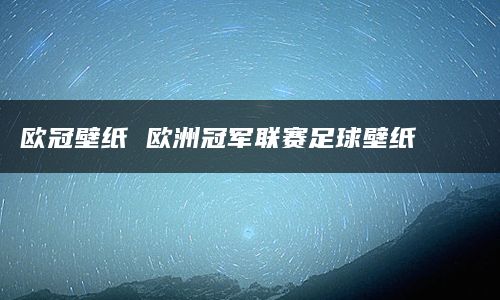 欧冠壁纸 欧洲冠军联赛足球壁纸