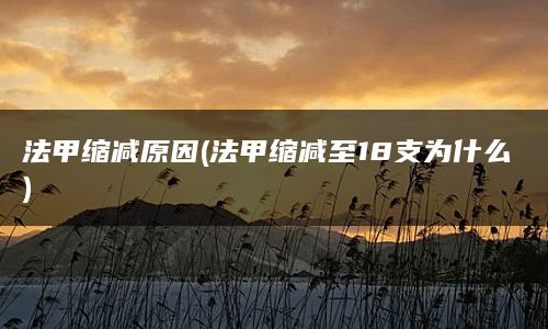 法甲缩减原因(法甲缩减至18支为什么)