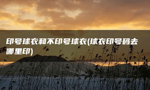 印号球衣和不印号球衣(球衣印号码去哪里印)