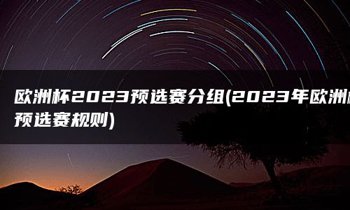 欧洲杯2023预选赛分组(2023年欧洲杯预选赛规则)