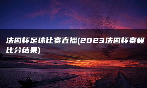 法国杯足球比赛直播(2023法国杯赛程比分结果)