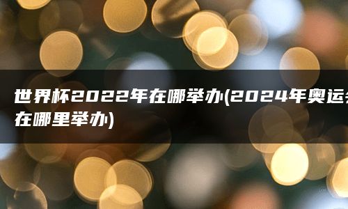 世界杯2022年在哪举办(2024年奥运会在哪里举办)