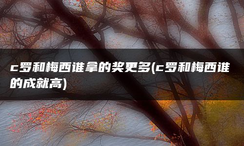 c罗和梅西谁拿的奖更多(c罗和梅西谁的成就高)