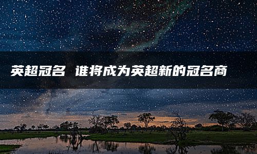 英超冠名 谁将成为英超新的冠名商