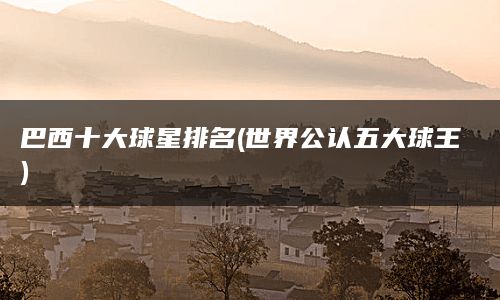 巴西十大球星排名(世界公认五大球王)