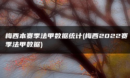 梅西本赛季法甲数据统计(梅西2022赛季法甲数据)