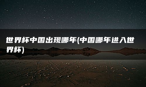 世界杯中国出现哪年(中国哪年进入世界杯)