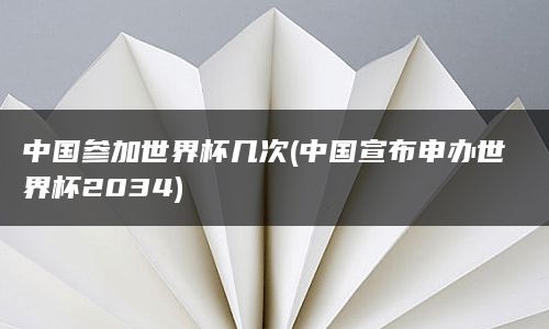 中国参加世界杯几次(中国宣布申办世界杯2034)