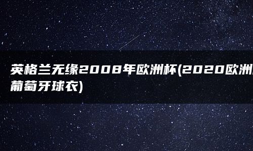 英格兰无缘2008年欧洲杯(2020欧洲杯葡萄牙球衣)